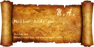 Moller Alóma névjegykártya